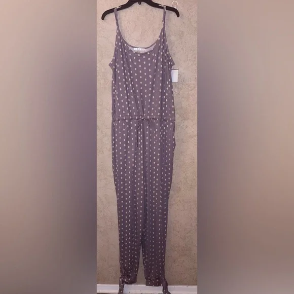 Venus Polka Dot Jumpsuit with Side Slit - Picture 2 of 6